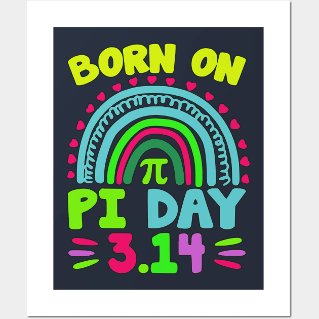 BORN on PI DAY FUNNY Pi Day Birthday Wall Art by Scarebaby